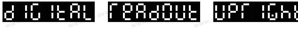 DIGital Readout Upright字体转换